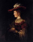 REMBRANDT Harmenszoon van Rijn Saskia in Pompous Dress oil painting